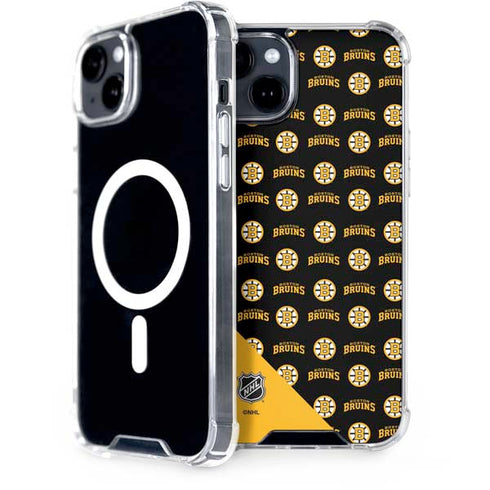 NHL Boston Bruins Pattern iPhone 15 MagSafe Case